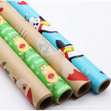 Chengruo Custom Christmas Printed Wrapper Eco Friendly Waterproof Gift Wrapping Paper Roll for Packaging